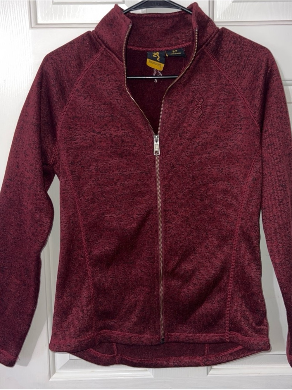 Browning Maroon Heather Zip Jacket small